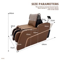 Fauteuil de lavage moderne en cuir PU avec bac en céramique, table de massage électrique intégrale, chaise de lavage pour salon de coiffure et spa