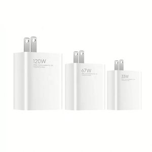 อะแดปเตอร์แปลงไฟ 2 in 1 33W 67W 120W และสายดาต้า Type C สำหรับ MI รุ่น EU US หัวชาร์จ USB แบบเสียบผนัง - Product Image 5