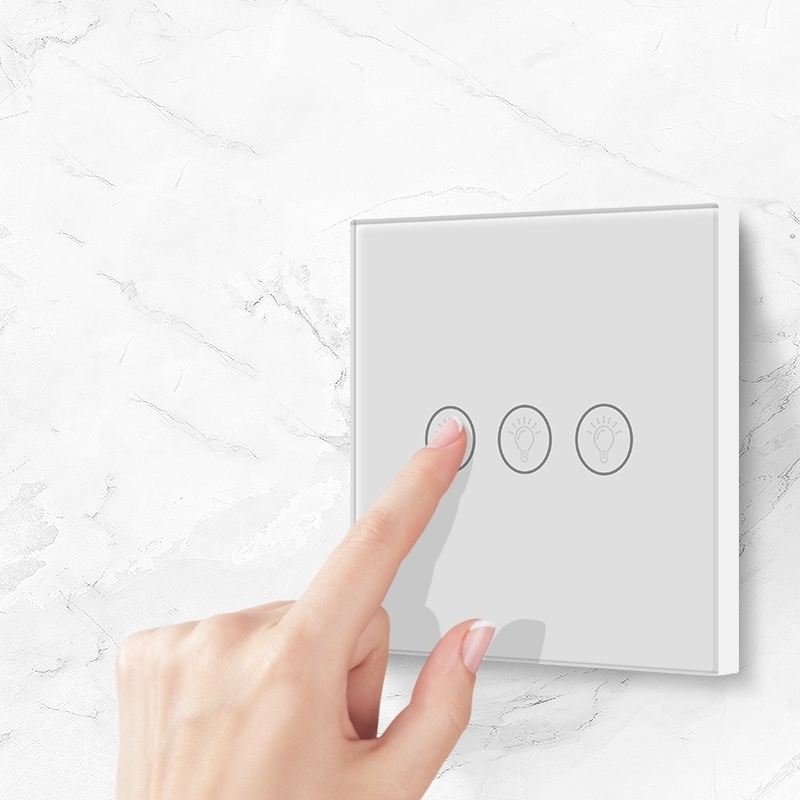 HYC-IS02 Wi-Fi Smart Touch проводка переключателя бра Бесплатная проводки Wi-Fi 2,4 ГГц + RF 433 86*86*36 мм Yichuang 100000 раз CN;GUA 10A