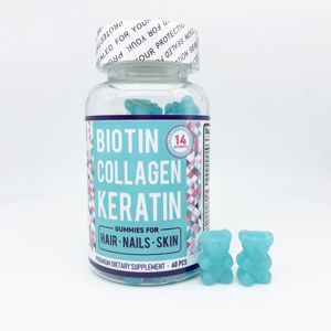 OEM biotina gomitas mayoristas colágeno gomitas con biotina y vitaminas suplementos de queratina colágeno y biotina gomitas - Product Image 1