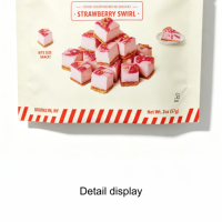 Sachet refermable mat de qualité supérieure, réutilisable, avec fermeture éclair, pour emballage alimentaire de desserts, idéal pour la pâtisserie maison, les bonbons et le stockage de snacks