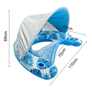 Hồ bơi ma thuật cổ điển Hướng dẫn sử dụng bơi vòng với dù để che nắng Umbrella-Heavy-Duty du lịch hồ bơi nổi với bóng râm - Product Image 3