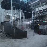 Escalier extérieur rotatif en acier inoxydable 304 pour villa, maison, évacuation incendie, grenier, en spirale incurvée