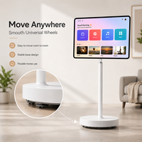 Pantalla Táctil Móvil con Base Rodante, Monitor de TV Inteligente Portátil para el Hogar, Oficina, Fitness y Entretenimiento
