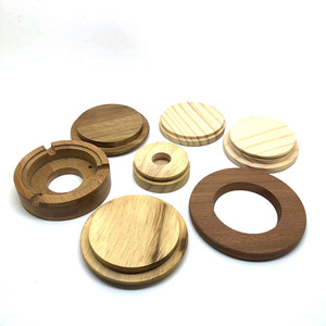 Tapas de madera para vasos, tapas redondas reutilizables de pino para vasos XL26 - Product Image 2
