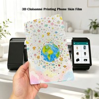FONLYU 190*120mm Películas traseras transparentes con estampado cloisonné 3D para iPhone 17 Pro Max, pegatinas decorativas para máquina de corte plotter