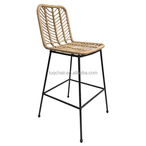 Chaise <span class=keywords><strong>de</strong></span> <span class=keywords><strong>bar</strong></span> tendance TUQ en <span class=keywords><strong>rotin</strong></span> PE tressé, hauteur 79 cm, pour balcon, comptoir et patio - Product Image 3