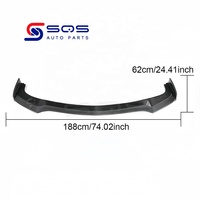 SQS OEM/ODM Aileron de lèvre de menton avant en Fiber de carbone Q50 de haute qualité pour Infiniti Q50 Base Sedan 4 portes 2018 Prix d'usine