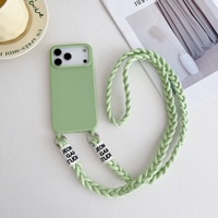 2025 étui de téléphone portable en silicone souple à bandoulière pour iPhone 17 Air Pro Max avec bandoulière