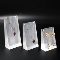 Support de présentation de bijoux en acrylique transparent, porte-colliers, pendentifs et boucles d'oreilles, organisateur de bijoux transparent, accessoires de présentation personnalisés