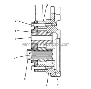 Yann's 9p9610 9p-9610 Yanns New aftermarket bộ phận truyền động thủy lực bơm bánh răng cho mèo Bánh Xe Tải 966d 966e <span class=keywords><strong>966f</strong></span> - Product Image 2