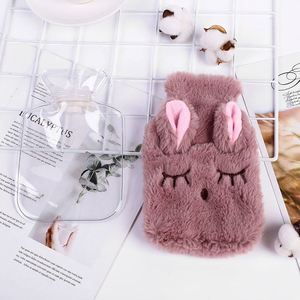 <b>Cute</b> Plush Sustainable Stress Pain Relief Therapy <b>Hot</b> <b>Water</b> <b>Bottle</b> Bag Rabbit Cover Removable Washable <b>Water</b>-Filling - Product Image 1