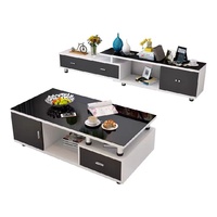 Meuble TV tendance et moderne, ensemble de meuble TV et table basse pour salon, vente chaude