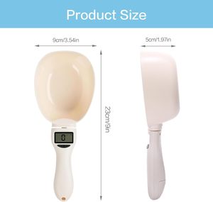 Pet Food Scale LCD Electronic Weighing Tool Dog Cat Feeding Food <b>Measuring</b> <b>Spoon</b> Digital Display Kitchen Scale - Product Image 2