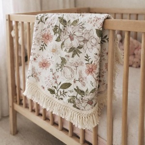 Manta de Bebé Floral de Lujo - Diseño Botánico Boho Vintage, 100% Algodón Tejido, Ecológica y Duradera, para <span class=keywords><strong>Cuna</strong></span> de Recién Nacido, Tamaño 2.0m - Product Image 1