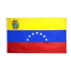 Goedkope Prijs 7 Sterren Venezuela Vlag 1954 3X5 Republiek Venezolaanse Vlaggen Met Messingsdichtingsringen 3X5 ft
