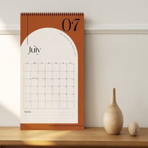 Оптовая продажа, полноцветный индивидуальный годовой ежемесячный настенный календарь, настенный календарь Брайля, печать логотипа, стиль календаря - Product Image 5