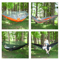 Accessoires de camping en plein air, hamac portable avec moustiquaire, hamac et auvent imperméable pour le camping et la randonnée