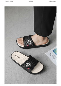 Men's Sporty <strong>Number</strong> Print Flat Summer EVA Non slip Thick Sole <strong>Slide</strong> Sandals Casual Indoor Home Daily Wear <strong>Slide</strong> Sandals - Product Image 6