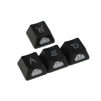 ABS Material 1.6mm Oil Injection Radium Engraving Transparent Personality Mechanical Keyboard Key Cap WASD Arrow Keys Cool