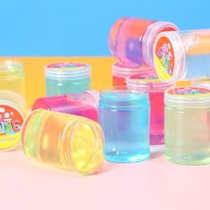 Custom Logo OEM Brand 150g Clear Colorful Crystal Fluffy Non Toxic Charming <b>Slime</b> <b>Set</b> for 5 to 7 Years Unisex Kids - Product Image 2