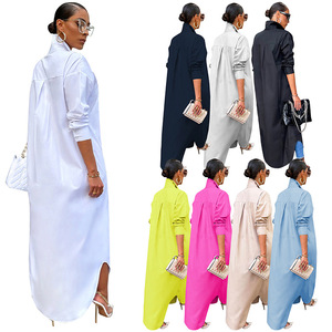 Matériau respirant couleur unie longues robes femmes Maxi décontracté été longue robe pour femmes <span class=keywords><strong>Style</strong></span> décontracté - Product Image 1
