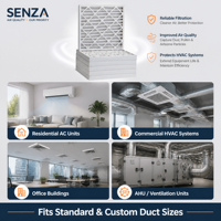 Filtre de remplacement personnalisable pour système de purification d'air HVAC, haute capacité anti-poussière, en maille de fibres synthétiques HEPA, pour maisons et hôtels