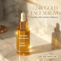 Sérum Visage Hydratant Luxe Or 24K à l'Acide Hyaluronique – Réparateur de Barrière Cutanée pour Peaux Sèches – Produits de Soin du Visage