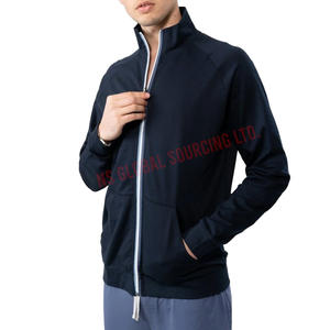 Versatile Knit Terry <b>Jacket</b> <b>For</b> <b>Men</b> Designed To Pair Easily With Jeans Or Chinos <b>For</b> A <b>Smart</b> Casual Appearance - Product Image 1