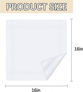 Pañuelos Blancos Personalizados para Hombre con Logotipo, 100% Algodón Suave, Pañuelos para Hombre de 16x16, Pañuelos para Hombre al por Mayor - Product Image 2