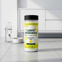 Poudre désodorisante neutre pour l'urine de chat et de chien, formule inodore, en gros, pour tapis, facile à utiliser avec saupoudreuse