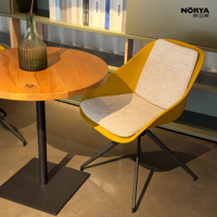 Chaise de salle à manger NORYA, style nordique moderne minimaliste, revêtement en tissu, pieds en métal, chaise d'appoint pour cuisine, restaurant, villa