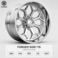Rines DW Deep Dish de 20, 22, 24, 26 y 28 Pulgadas, 8x170, Pulidos y Forjados, para Camionetas Silverado 1500 y 2500, Todoterreno