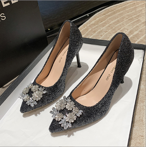 <span class=keywords><strong>Scarpe</strong></span> eleganti da donna stile francese eleganti da <span class=keywords><strong>sera</strong></span> con fibbia di cristallo <span class=keywords><strong>scarpe</strong></span> da sposa con strass <span class=keywords><strong>per</strong></span> matrimoni <span class=keywords><strong>scarpe</strong></span> lucide - Product Image 3