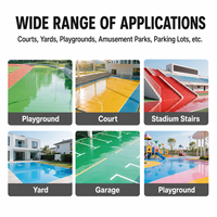 Peinture liquide pour sol en ciment de terrain de basket-ball en acrylique, application au pinceau, résistante au soleil, imperméable, extérieur, plusieurs couleurs