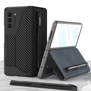 Étui pliable en cuir GKK pour <span class=keywords><strong>Samsung</strong></span> <span class=keywords><strong>Galaxy</strong></span> <span class=keywords><strong>Z</strong></span> <span class=keywords><strong>Fold</strong></span> 7 6 5 4 <span class=keywords><strong>3</strong></span> avec fente pour stylet, protection intégrale - Product Image 3