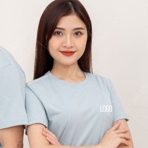 Service OEM T-shirt col rond vierge pour hommes T-shirt en coton et polyester T-shirt imprimé pour hommes et femmes Prix bon marché du Vietnam - Product Image 4