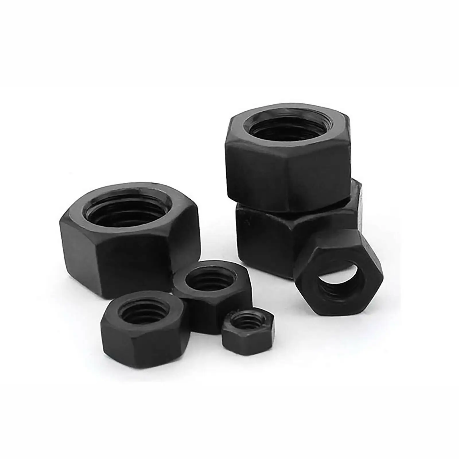 Tuercas hexagonales de acero al carbono, 3/8, 5/16, 1/4, M6, M8, M10, M12, M21, M25, M60, M64, 1/4 "-4", ASTM A194, 2H, A563 DH, tuerca hexagonal pesada