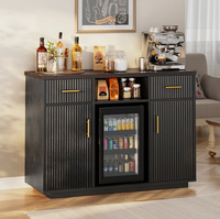 Buffet de bar à café de 55,1'' avec espace réfrigérateur et station de charge