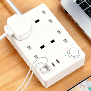 British Standard Industrial Use Power Strip Multi-Function <strong>UK</strong> Plug Extension <strong>Socket</strong> 4 Outlets Surge Protection On/Off Switch - Product Image 3