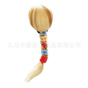 Perruque tressée dorée Raiponce en fibre Kanekalon, sans colle, pour cosplay et déguisement - Product Image 4