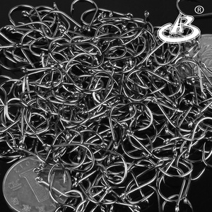 Ensemble d'hameçons de pêche en mer japonais à marque privée, 1 pièce, nickel noir, barbelé, pour <span class=keywords><strong>truite</strong></span> en rivière, super résistant, boucle coudée - Product Image 2