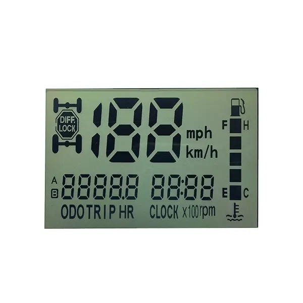 कस्टम 5 V एलसीडी 7 खंड स्पीडोमीटर कार गति मीटर एलसीडी डिस्प्ले स्क्रीन