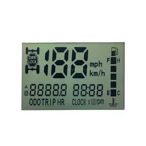 Custom 5V lcd 7 segment speedometer car speed meter lcd display screen