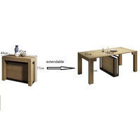 Table à manger rectangulaire moderne minimaliste, couleur personnalisable, extensible, transformable pour salle à manger