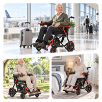 Fauteuils roulants électriques pliants portables en alliage d'aluminium avec système de freinage électromagnétique