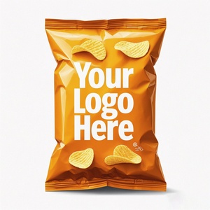 Custom Printed Logo Aluminum Foil Back sealed <b>Plastic</b> Mylar <b>Bag</b> Snack Potato Plantain Chips Puffed Food <b>Packaging</b> <b>Bags</b> - Product Image 2