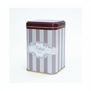 90x90x125 mm Square Metal Tin Box 1L Slip Lid Food <b>Storage</b> & <b>Container</b> with Elegance - Product Image 2
