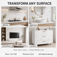D-c-fix Film Perekat Furnitur PVC Marmi Abu-abu Dapat Dicuci Perekat Diri Dekoratif Lemari Dapur Meja Ambang Jendela