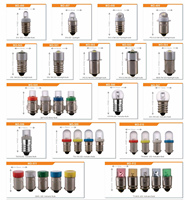 1,5 W E10 ba9s llevó el bulbo de MINI de lámpara indicador luz 3V 6V 12V 24V 36V 48V 60V 72V 6-28V 36V-130V AC/DC 110V 230V